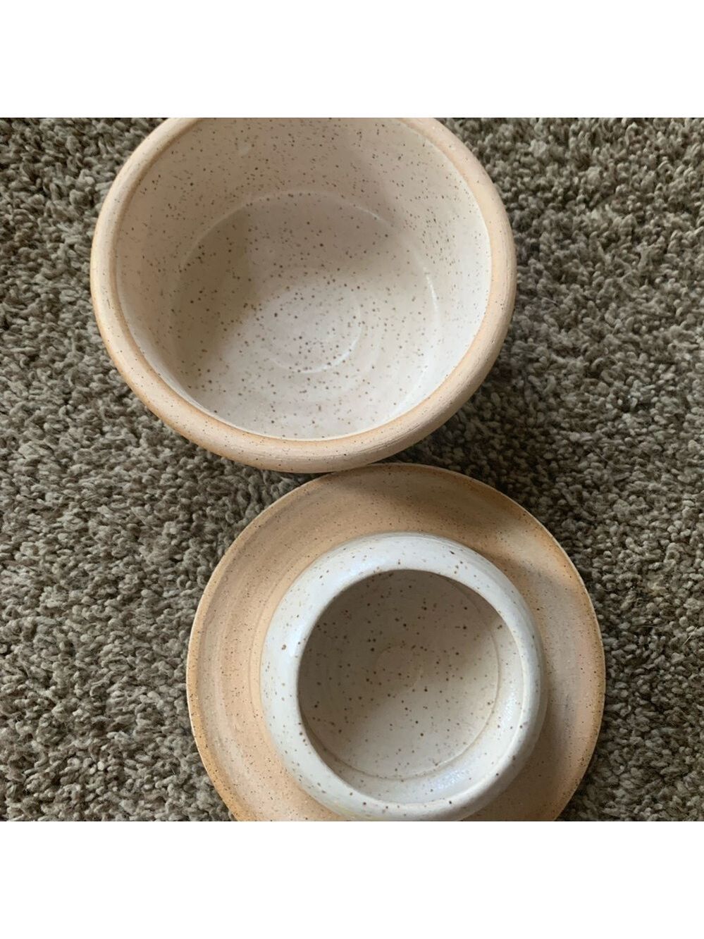 Salt Glazed Stoneware Set of 2 Crocks "Tree" Design - Picture 2 of 7
